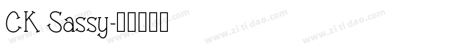 CK Sassy字体转换